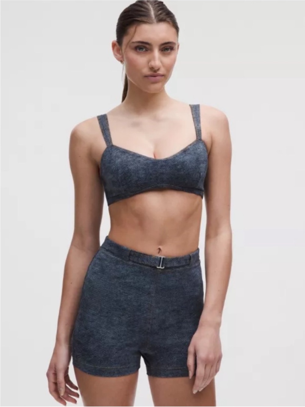 Lululemon Everlux Sweetheart Bra A/B Cup size 0/XS Denim Dreams Set